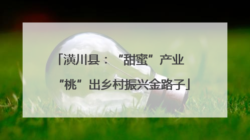 潢川县：“甜蜜”产业  “桃”出乡村振兴金路子