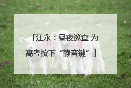 江永：昼夜巡查 为高考按下“静音键”