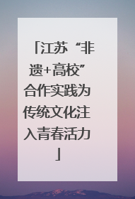 江苏“非遗+高校”合作实践为传统文化注入青春活力