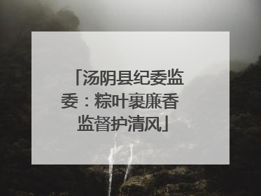 汤阴县纪委监委：粽叶裹廉香 监督护清风
