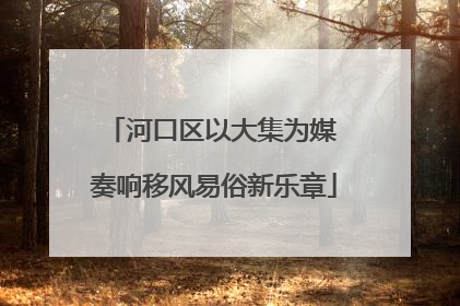 河口区以大集为媒 奏响移风易俗新乐章