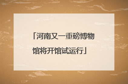 河南又一重磅博物馆将开馆试运行