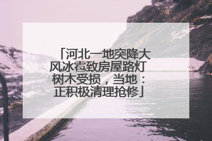 河北一地突降大风冰雹致房屋路灯树木受损，当地：正积极清理抢修