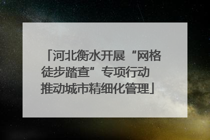 河北衡水开展“网格徒步踏查”专项行动 推动城市精细化管理