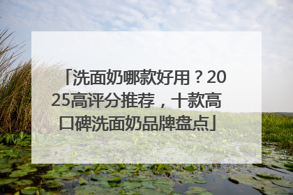 洗面奶哪款好用？2025高评分推荐，十款高口碑洗面奶品牌盘点