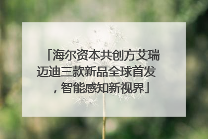 海尔资本共创方艾瑞迈迪三款新品全球首发，智能感知新视界