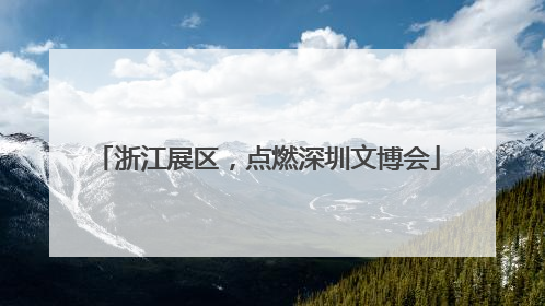 浙江展区，点燃深圳文博会