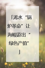 浠水“锅炉革命”让海鳗游出“绿色产值”