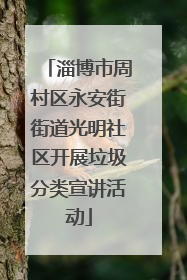 淄博市周村区永安街街道光明社区开展垃圾分类宣讲活动