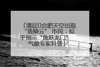 清晨﻿合肥天空出现“鱼鳞云” 市民：似乎预示“鱼跃龙门” 气象专家科普