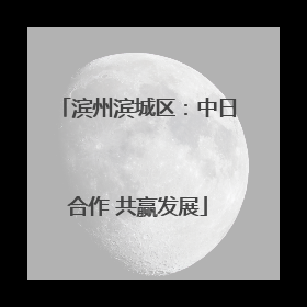 滨州滨城区：中日合作 共赢发展