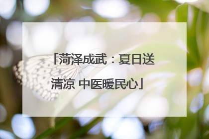 菏泽成武：夏日送清凉 中医暖民心