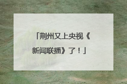 荆州又上央视《新闻联播》了！