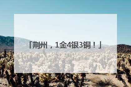 荆州，1金4银3铜！