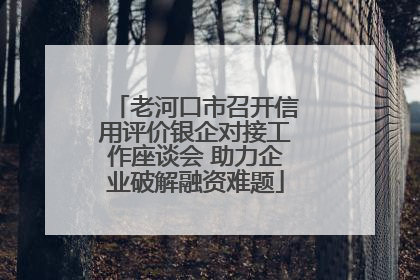 老河口市召开信用评价银企对接工作座谈会 助力企业破解融资难题