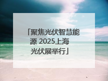 聚焦光伏智慧能源 2025上海光伏展举行