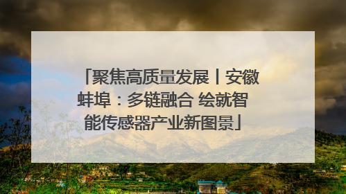 聚焦高质量发展丨安徽蚌埠：多链融合 绘就智能传感器产业新图景
