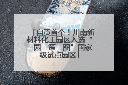 自贡首个！川南新材料化工园区入选“一园一策一图”国家级试点园区