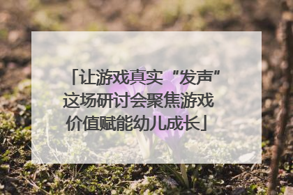 让游戏真实“发声” 这场研讨会聚焦游戏价值赋能幼儿成长