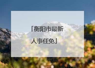 衡阳市最新人事任免