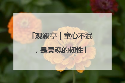 观澜亭｜童心不泯，是灵魂的韧性
