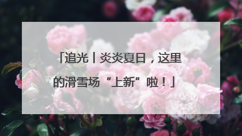 追光丨炎炎夏日，这里的滑雪场“上新”啦！
