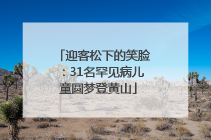 迎客松下的笑脸：31名罕见病儿童圆梦登黄山