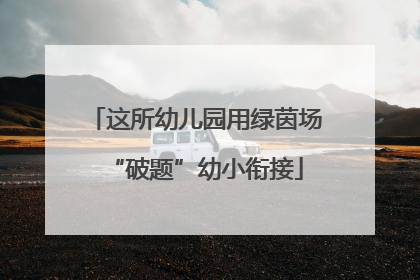 这所幼儿园用绿茵场“破题”幼小衔接