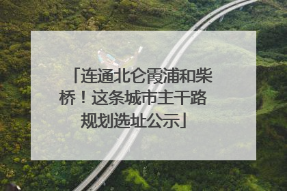 连通北仑霞浦和柴桥！这条城市主干路规划选址公示