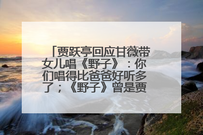 贾跃亭回应甘薇带女儿唱《野子》：你们唱得比爸爸好听多了；《野子》曾是贾跃亭“代表作”