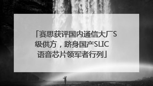 赛思获评国内通信大厂S级供方，跻身国产SLIC语音芯片领军者行列