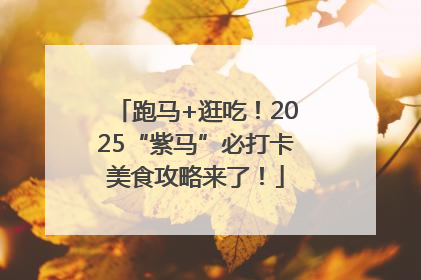 跑马+逛吃！2025“紫马”必打卡美食攻略来了！