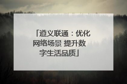 遵义联通：优化网络场景 提升数字生活品质