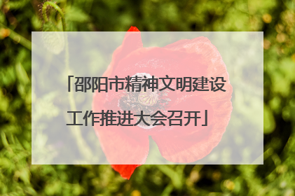 邵阳市精神文明建设工作推进大会召开