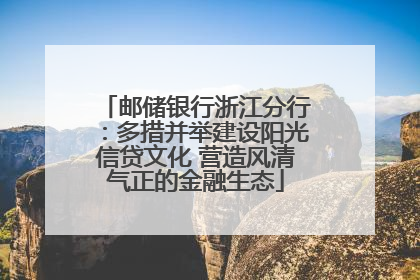 邮储银行浙江分行：多措并举建设阳光信贷文化 营造风清气正的金融生态