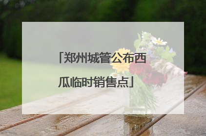 郑州城管公布西瓜临时销售点
