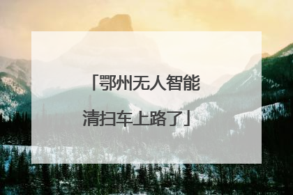 鄂州无人智能清扫车上路了