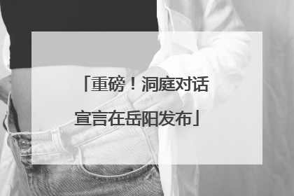 重磅！洞庭对话宣言在岳阳发布