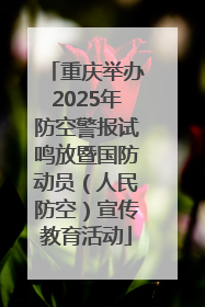重庆举办2025年防空警报试鸣放暨国防动员（人民防空）宣传教育活动