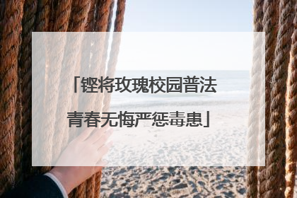 铿将玫瑰校园普法 青春无悔严惩毒患