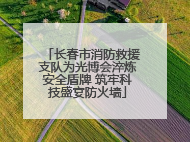 长春市消防救援支队为光博会淬炼安全盾牌 筑牢科技盛宴防火墙