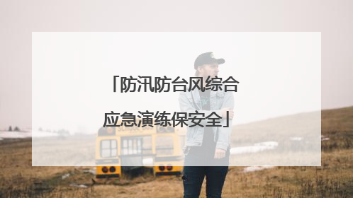 防汛防台风综合应急演练保安全