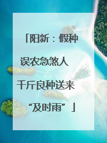 阳新：假种误农急煞人 千斤良种送来“及时雨”