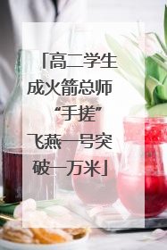 高二学生成火箭总师 “手搓”飞燕一号突破一万米