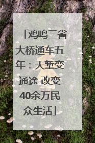 鸡鸣三省大桥通车五年：天堑变通途 改变40余万民众生活