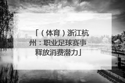 （体育）浙江杭州：职业足球赛事释放消费潜力