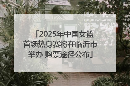 2025年中国女篮首场热身赛将在临沂市举办 购票途径公布