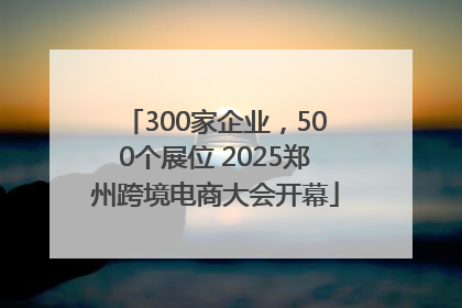 300家企业，500个展位 2025郑州跨境电商大会开幕