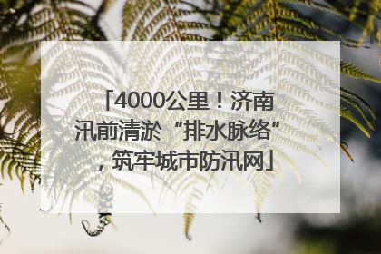 4000公里！济南汛前清淤“排水脉络”，筑牢城市防汛网