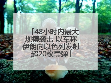 48小时内最大规模袭击 以军称伊朗向以色列发射超20枚导弹